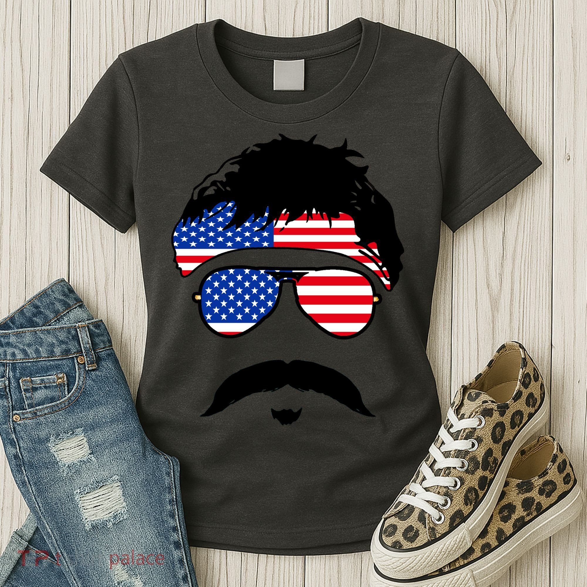 American Minshew Mustache Duval  Women's T-Shirt