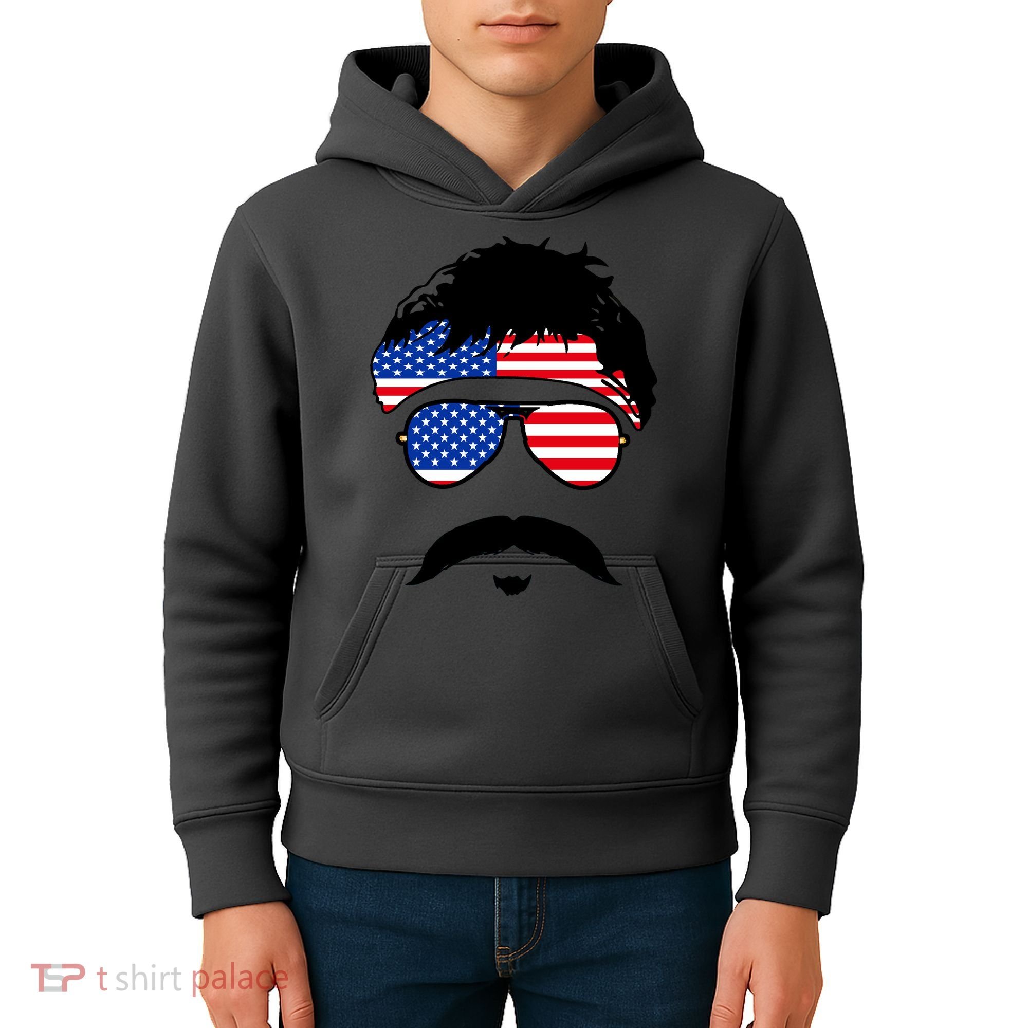 American Minshew Mustache Duval  Kids Hoodie