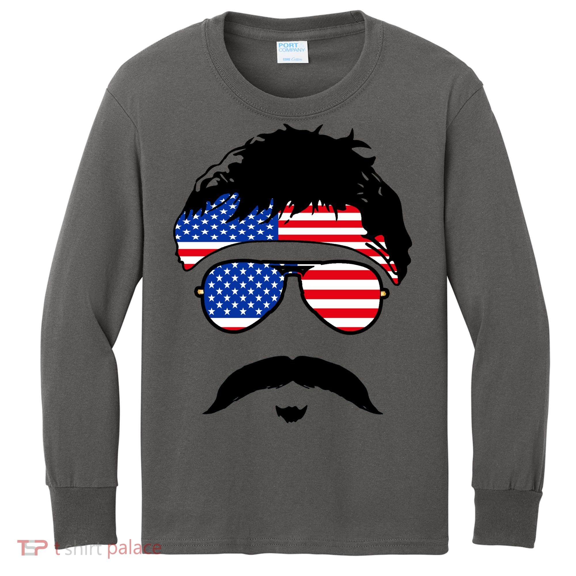 American Minshew Mustache Duval  Kids Long Sleeve Shirt