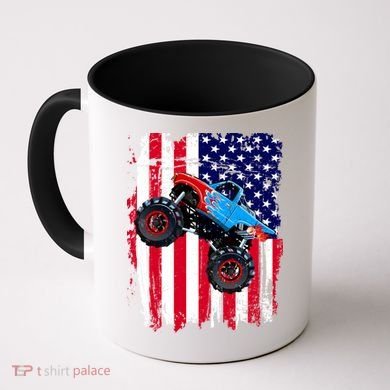 American Monster Truck Flag Coffee Mug