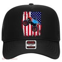 American Monster Truck Flag Hat thumb 0