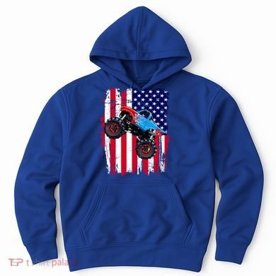 American Monster Truck Flag Hoodie