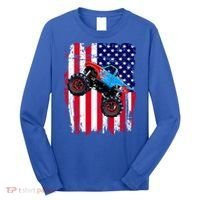 American Monster Truck Flag Long Sleeve Shirt thumb 0