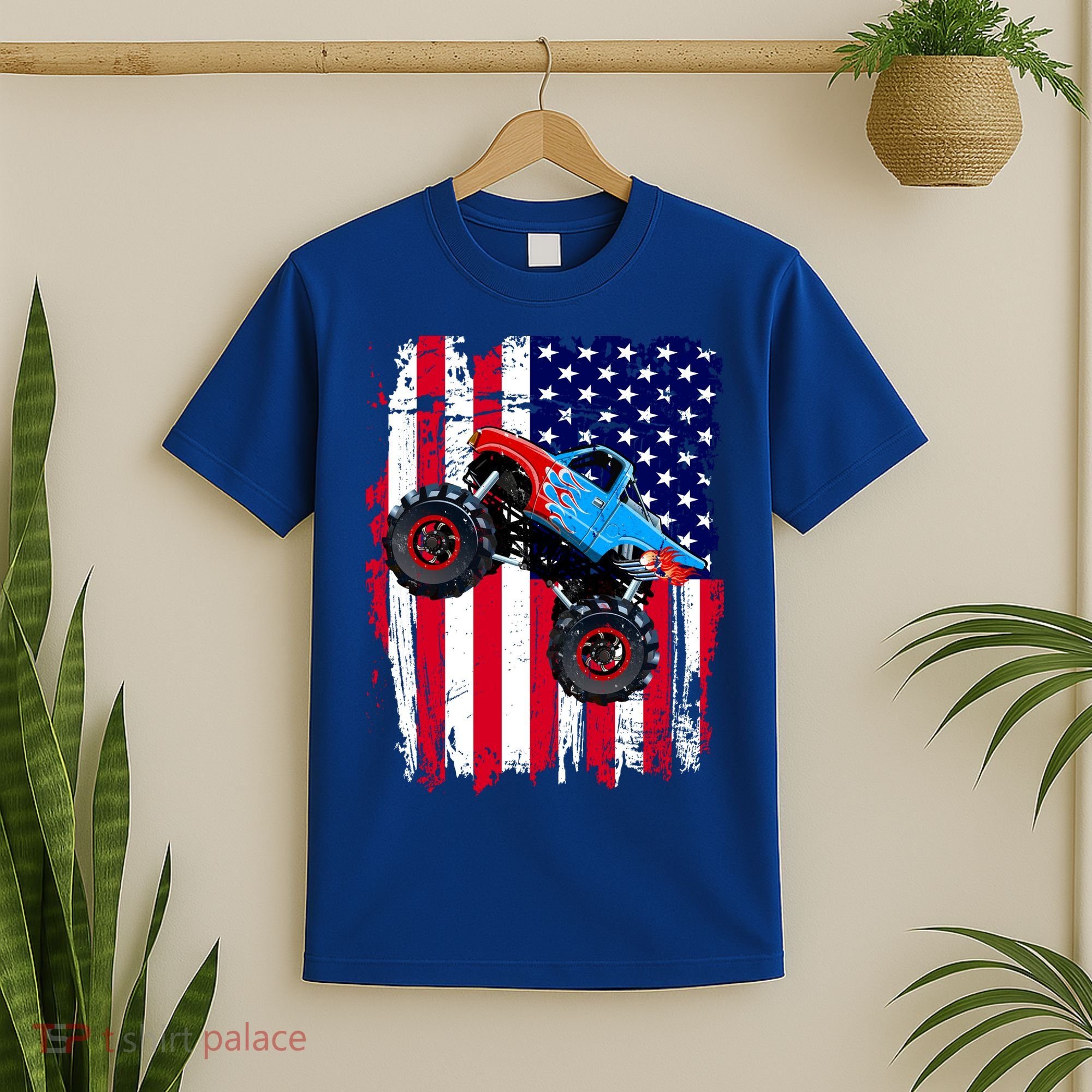 American Monster Truck Flag T-Shirt