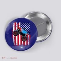 American Monster Truck Flag Button thumb 0