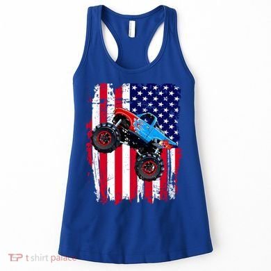 American Monster Truck Flag Women's Tank Top