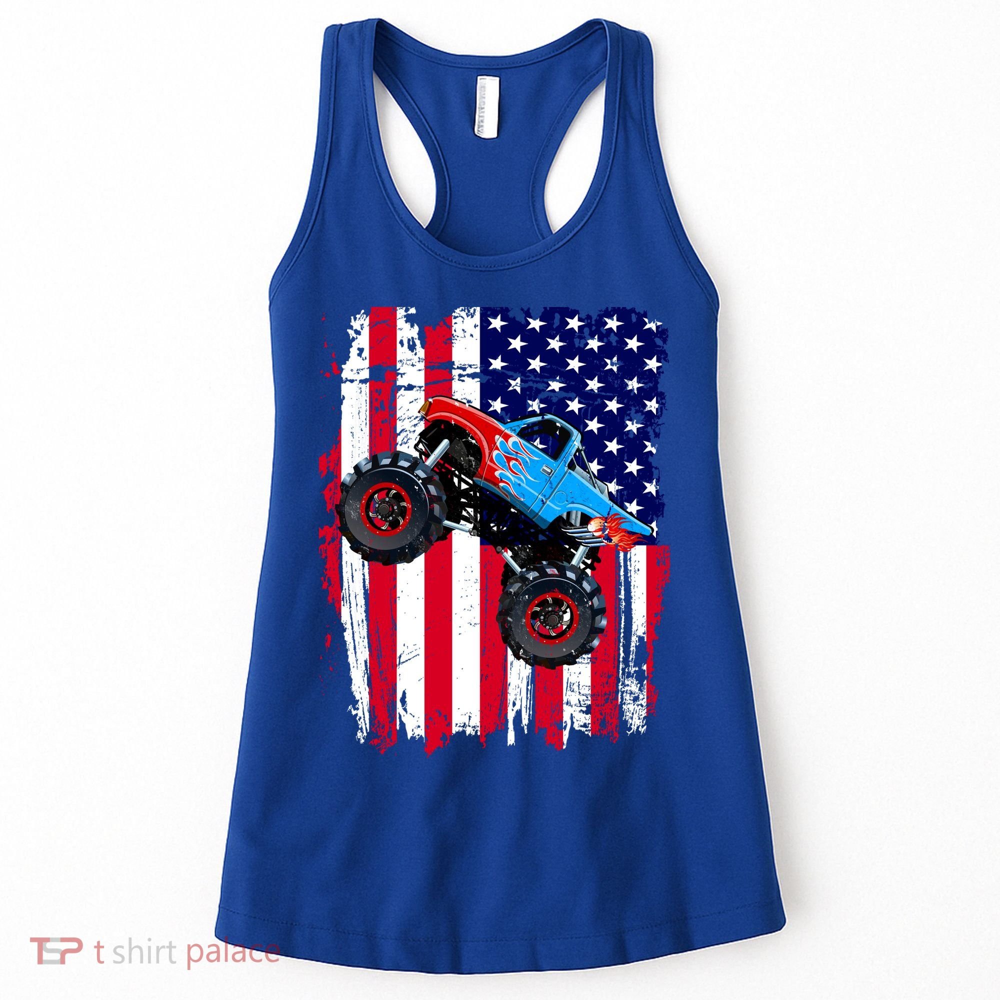 American Monster Truck Flag Women's Tank Top