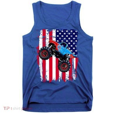 American Monster Truck Flag Tank Top