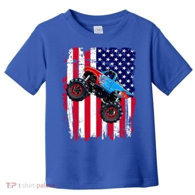 American Monster Truck Flag Toddler T-Shirt