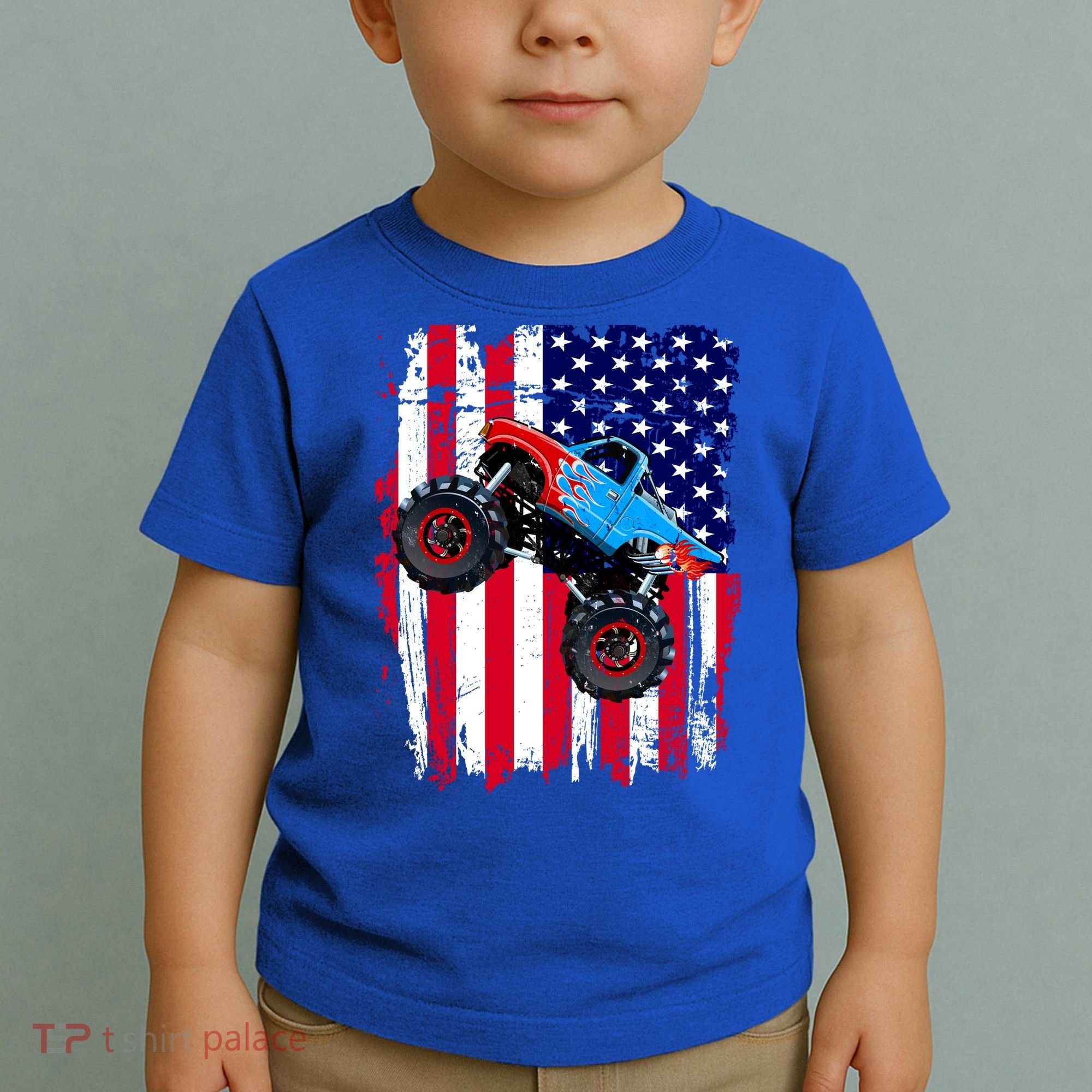 American Monster Truck Flag Toddler T-Shirt