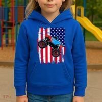 American Monster Truck Flag Kids Hoodie thumb 3