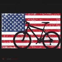 American Mountain Bike USA Flag Ornament thumb 1
