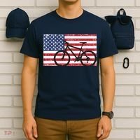 American Mountain Bike USA Flag T-Shirt thumb 6
