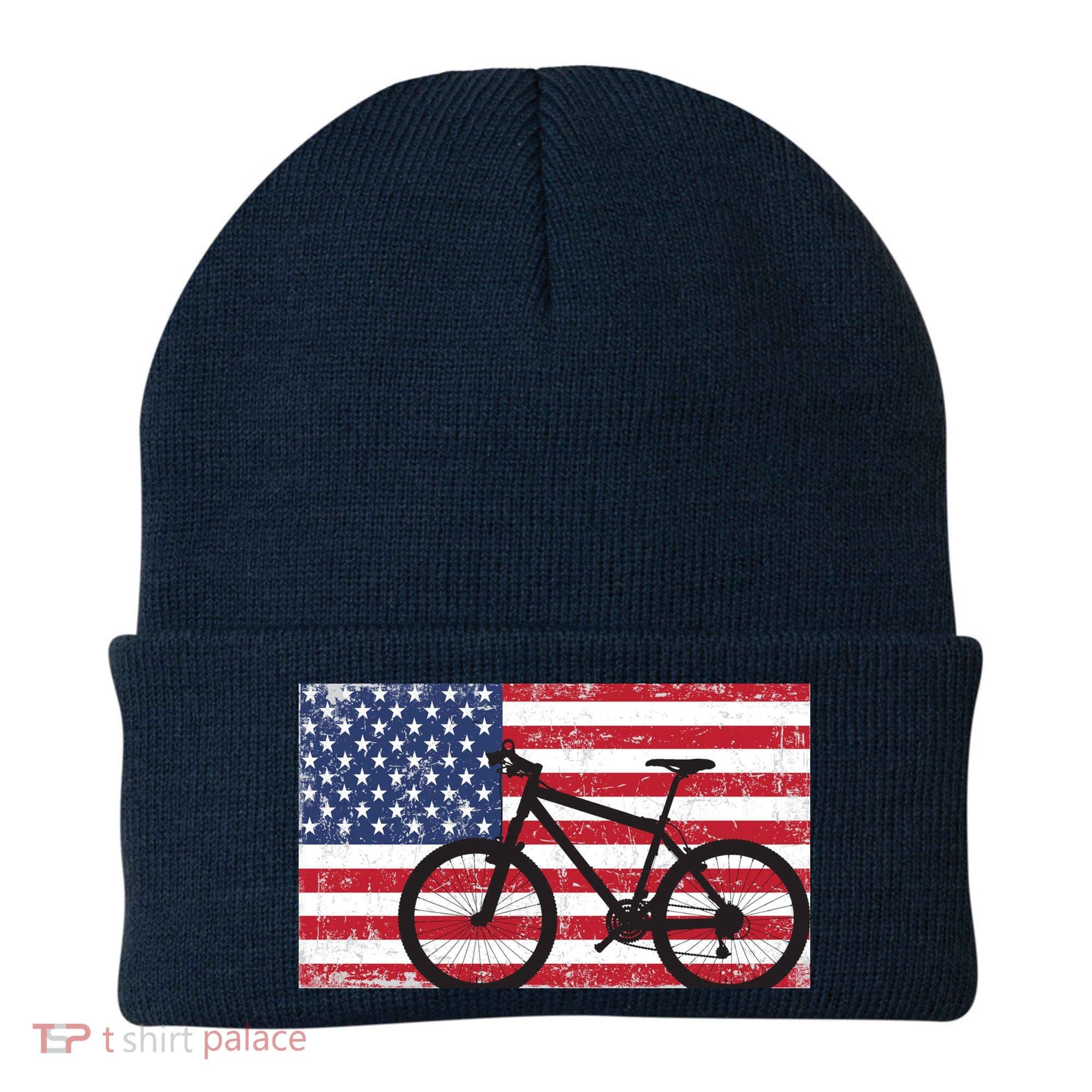 American Mountain Bike USA Flag Beanie