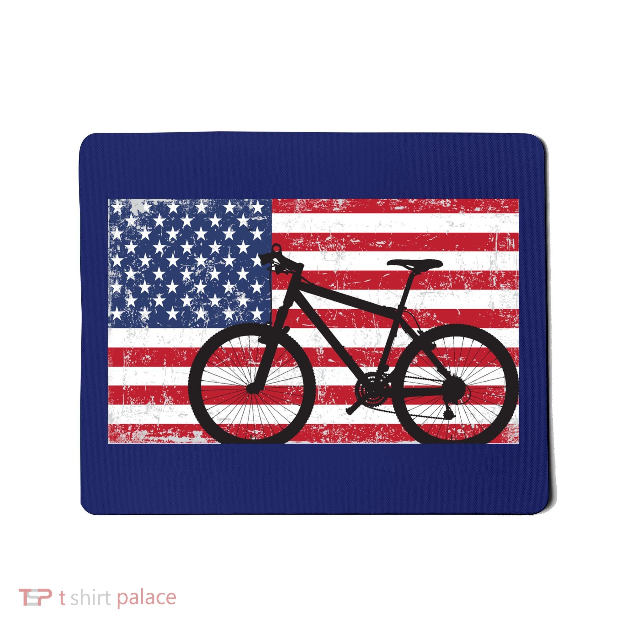 American Mountain Bike USA Flag Mousepad
