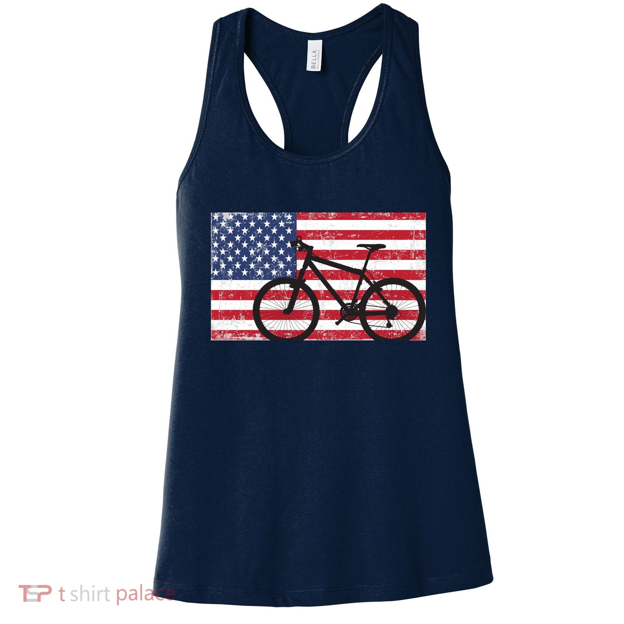 American Mountain Bike USA Flag Women's Tank Top