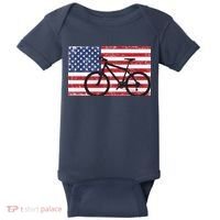American Mountain Bike USA Flag Baby Bodysuit thumb 0