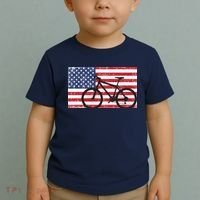 American Mountain Bike USA Flag Toddler T-Shirt thumb 2