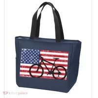 American Mountain Bike USA Flag Tote Bag thumb 3