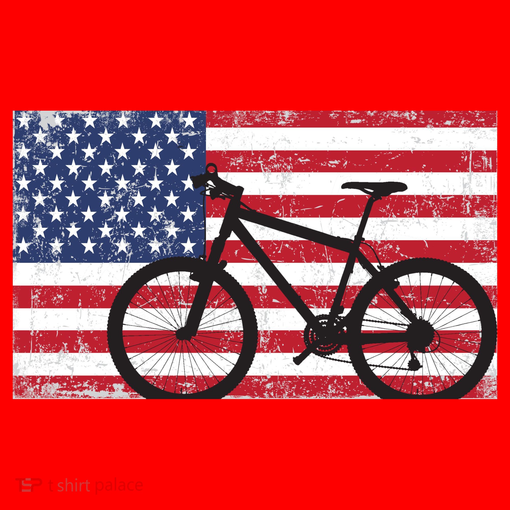 American Mountain Bike USA Flag Santa Hat