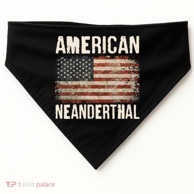 American Neanderthal Distressed US Flag USA-Made Doggie Bandana