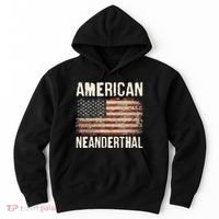 American Neanderthal Distressed US Flag Hoodie thumb 0