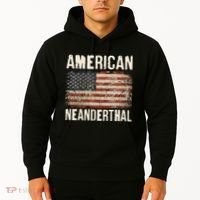 American Neanderthal Distressed US Flag Hoodie thumb 2