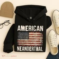 American Neanderthal Distressed US Flag Hoodie thumb 4