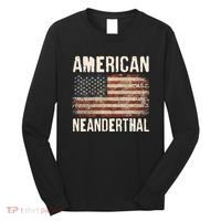 American Neanderthal Distressed US Flag Long Sleeve Shirt thumb 0