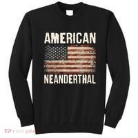 American Neanderthal Distressed US Flag Sweatshirt thumb 0