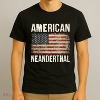 American Neanderthal Distressed US Flag T-Shirt thumb 3