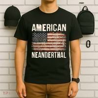 American Neanderthal Distressed US Flag T-Shirt thumb 6
