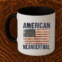 American Neanderthal Distressed US Flag Coffee Mug thumb 2
