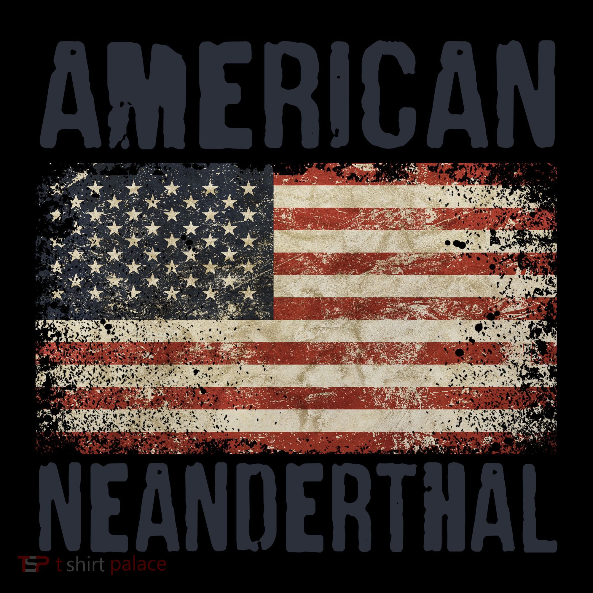 American Neanderthal Distressed US Flag Coffee Mug