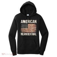 American Neanderthal Distressed US Flag Women's Hoodie thumb 0