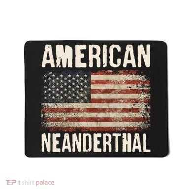 American Neanderthal Distressed US Flag Mousepad