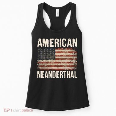 American Neanderthal Distressed US Flag Women's Tank Top