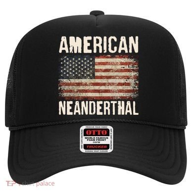 American Neanderthal Distressed US Flag Hat