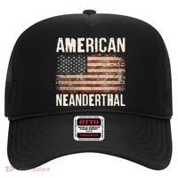 American Neanderthal Distressed US Flag Hat thumb 0