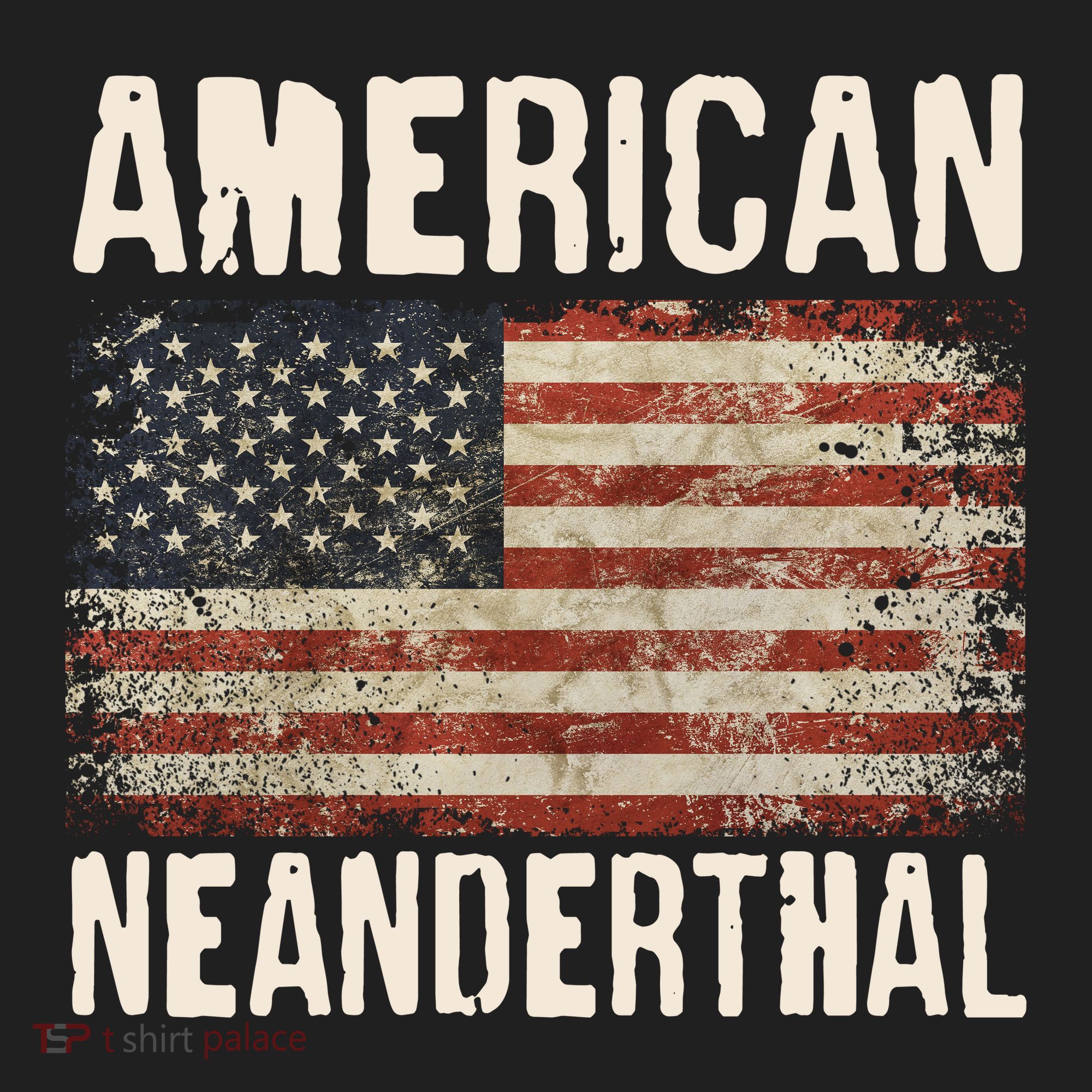 American Neanderthal Distressed US Flag Hat