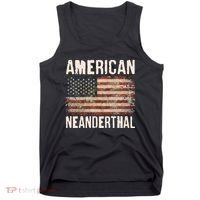 American Neanderthal Distressed US Flag Tank Top thumb 0