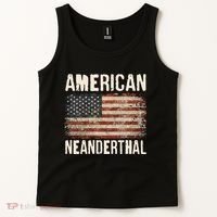 American Neanderthal Distressed US Flag Tank Top thumb 2