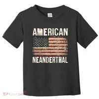American Neanderthal Distressed US Flag Toddler T-Shirt thumb 0