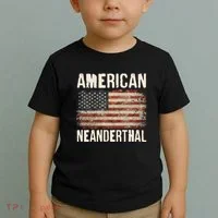 American Neanderthal Distressed US Flag Toddler T-Shirt thumb 2