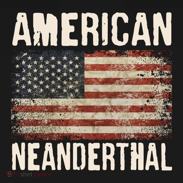 American Neanderthal Distressed US Flag Toddler T-Shirt