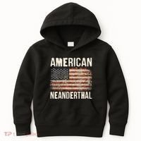 American Neanderthal Distressed US Flag Kids Hoodie thumb 0