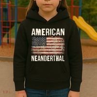 American Neanderthal Distressed US Flag Kids Hoodie thumb 3