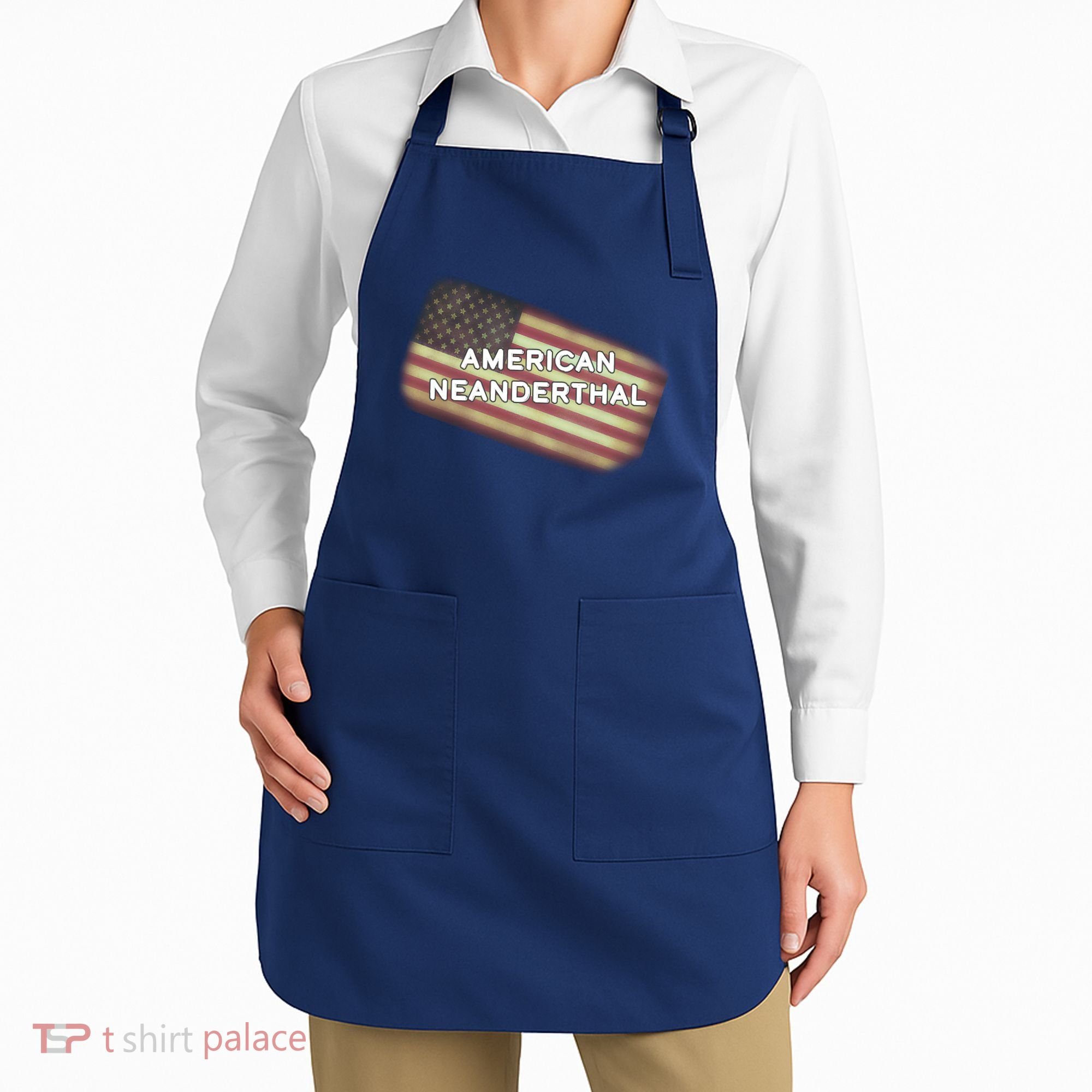 American Neanderthal Flag Apron