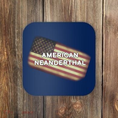 American Neanderthal Flag Coaster