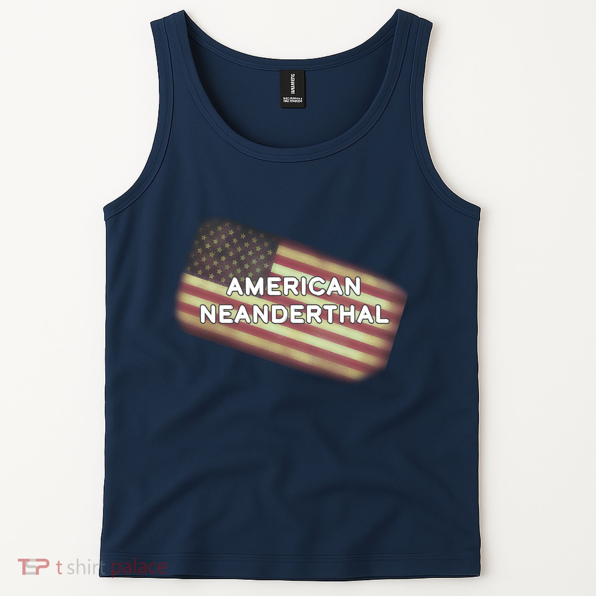American Neanderthal Flag Tank Top